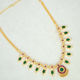 Indian Traditional Nagapadam Necklace - 6 Stones - Green K Supreme