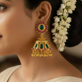 Kerala Bridal Nagapadam Jhumka Earrings with Stones - K Supreme