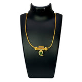 Kerala Gold Plated Green Mango Pendant Choker Necklace - K Supreme