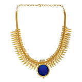 Kerala Gold Plated Mullamottu Enamel Pendant Necklace - KSupreme