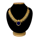 Kerala Gold Plated Mullamottu Enamel Pendant Necklace - KSupreme