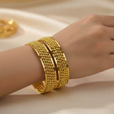 Kollam Supreme Gold Plated Beaded Bangle - K Supreme