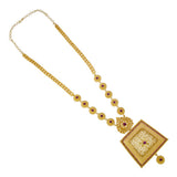 Majestic Gold Plated Kemp and Ruby Long Bridal Necklace - KSupreme