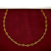 Marvelous Gold Plated Round Stone Necklace - KSupreme