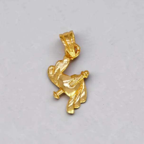Micro Gold Plated Designer Heart Pendant
