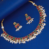 multi-colour-stone-antique-pearl-necklace-set