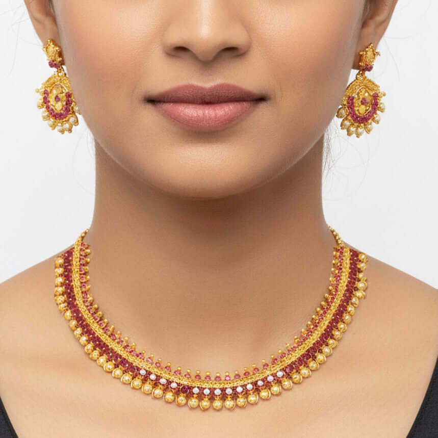 premium-fashion-stylish-ruby-pearl-necklace-set-earrings