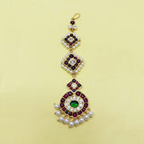 Real Kemp Stone RGW Step Maang Tikka Nethichutti