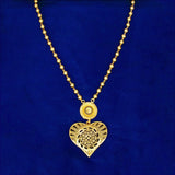 Simple Gold Plated Ball Chain With Heart Pendant - KSupreme