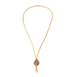 Simple Gold Plated CZ Stone Gopi Pendant Chain - KSupreme
