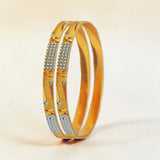 Splendid Two - Tone Gold Plated Bangles - K Supreme