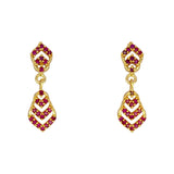 Stunning High Fashion Semi - precious Ruby Drop Earrings - K Supreme