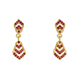 Stunning High Fashion Semi - precious Ruby Drop Earrings - K Supreme
