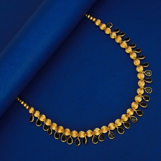 Stylish Gold Plated Crystal Hanging Ball Chain Necklace - K Supreme
