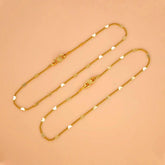Stylish Gold Plated Curb Chain Heart Anklets - K Supreme