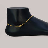 Stylish Gold Plated Curb Chain Heart Anklets - K Supreme