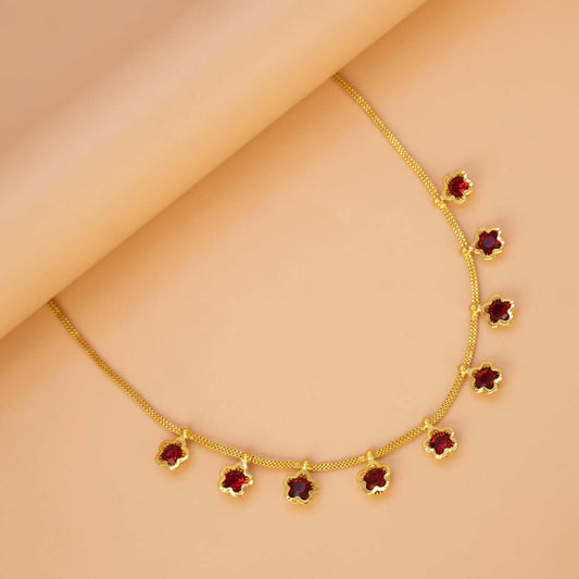 Stylish Gold Plated Star Stone Charms Choker - K Supreme