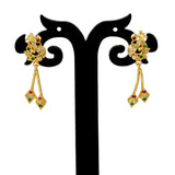 Stylish Gold Plated Stone Studded Peacock Earrings - K Supreme