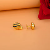 Stylish Gold Plated Stone Tear Drop Stud Earrings - K Supreme