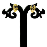 Stylish Gold Plated Stone Tear Drop Stud Earrings - K Supreme