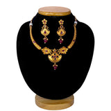 Trendy Designer Ruby Matte Necklace Set - KSupreme