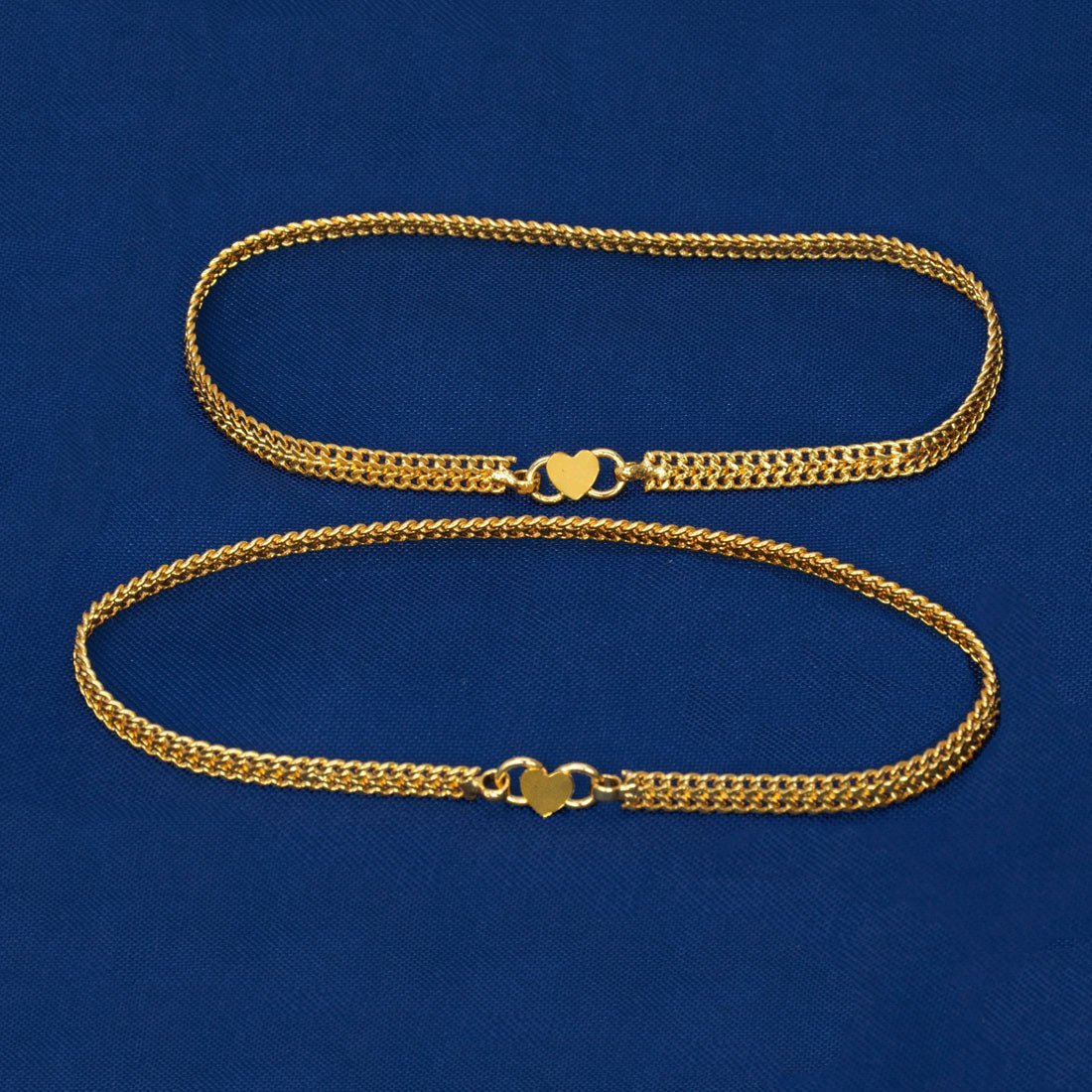 Trendy Gold Plated Flat Designer Chain Anklets/Payal - KSupreme