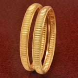 Trendy Gold Plated Medium Designer Dailywear Bangles - K Supreme