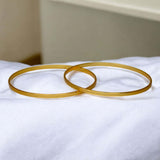 Trendy Gold Plated Plain Medium Bangles - K Supreme