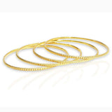 Trendy Gold Plated Semi Circle Design Thin Bangles