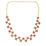 Trendy Gold Plated Ruby Stone Necklace-2