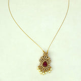 Trendy Invisible Chain CZ Victorian Pendant Necklace - KSupreme
