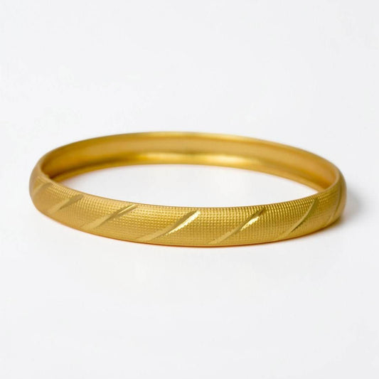 Trendy Medium Designer Gold Plated Bangle For Girls - K Supreme