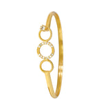 Trendy Premium American Diamond Open Bangle featuring gold-tone and sparkling American diamonds.
