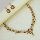 Victorian Antique Gold Leaf Stone Necklace Set - K Supreme
