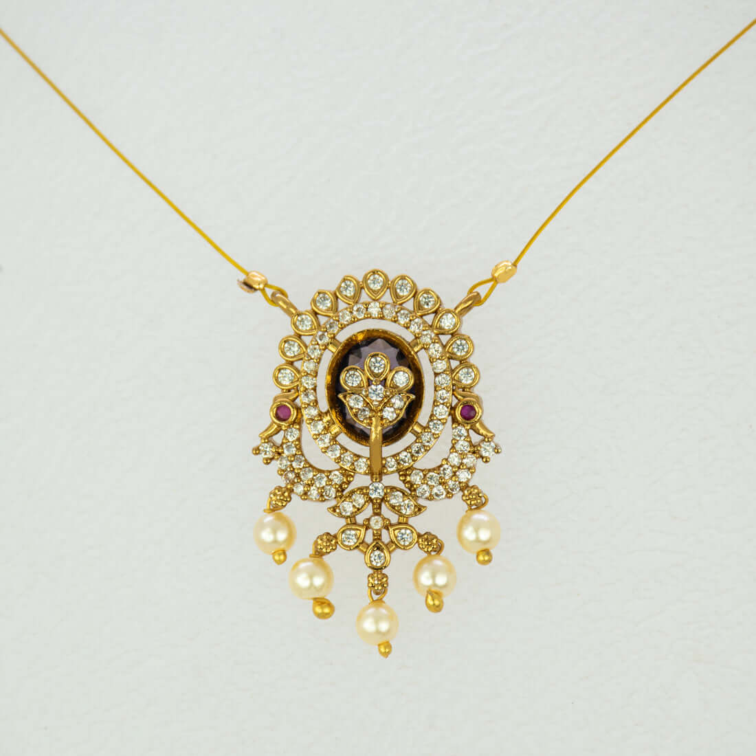Victorian Invisible Chain CZ Pendant Necklace - K Supreme