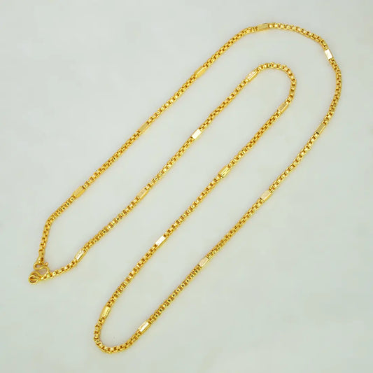 Trendy Gold Plated Designer Box Savitham Chain