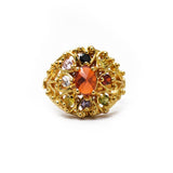 Men's Premium Gold Plated Navaratna Model Finger Ring