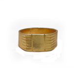 Gold Plated Men's Square Designer Ring