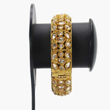 Antique Gold Plated Kundan Screw Bangle