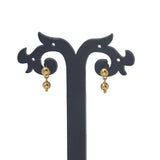 Stunning Golden Step Balls Hanging Ear Drops