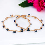 Adorable Rose Gold Plated American Diamond Stone Bangles