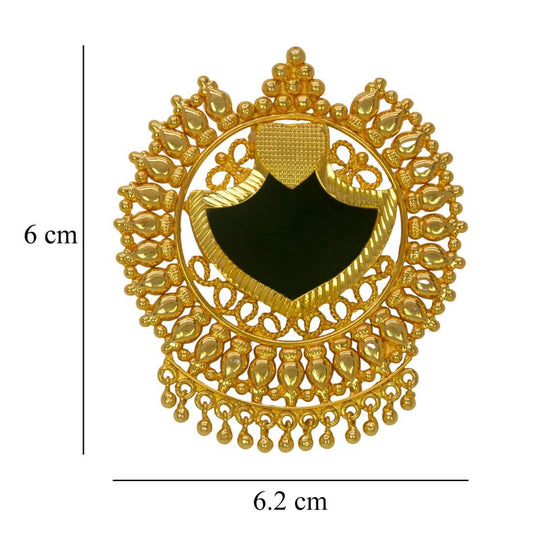 Designer Premium Gold Plated Big Palakka Pendant
