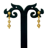 Stunning Golden Step Balls Hanging Ear Drops