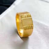 Gold Plated Men's Square Designer Ring
