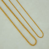 Gold Plated Coir Design Anjali Chain 18"