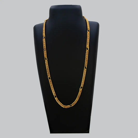 Gold-Plated Multi-Link Figaro Gent's Chain