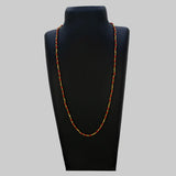 Gold Plated Coral Red Beads Chain