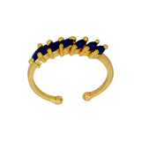 Adjustable Gold Plated Ladies Stone Finger Ring