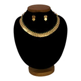 Antique Gold Plated Green Stone Lakshmi Coin Necklace Set