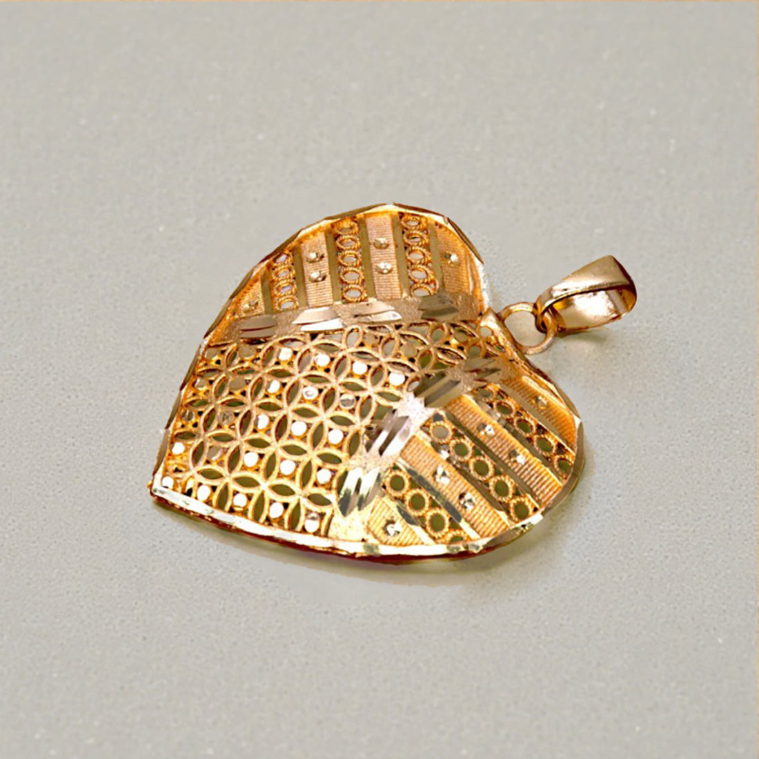 Beautiful Gold Plated Heart Design Pendant For Girls